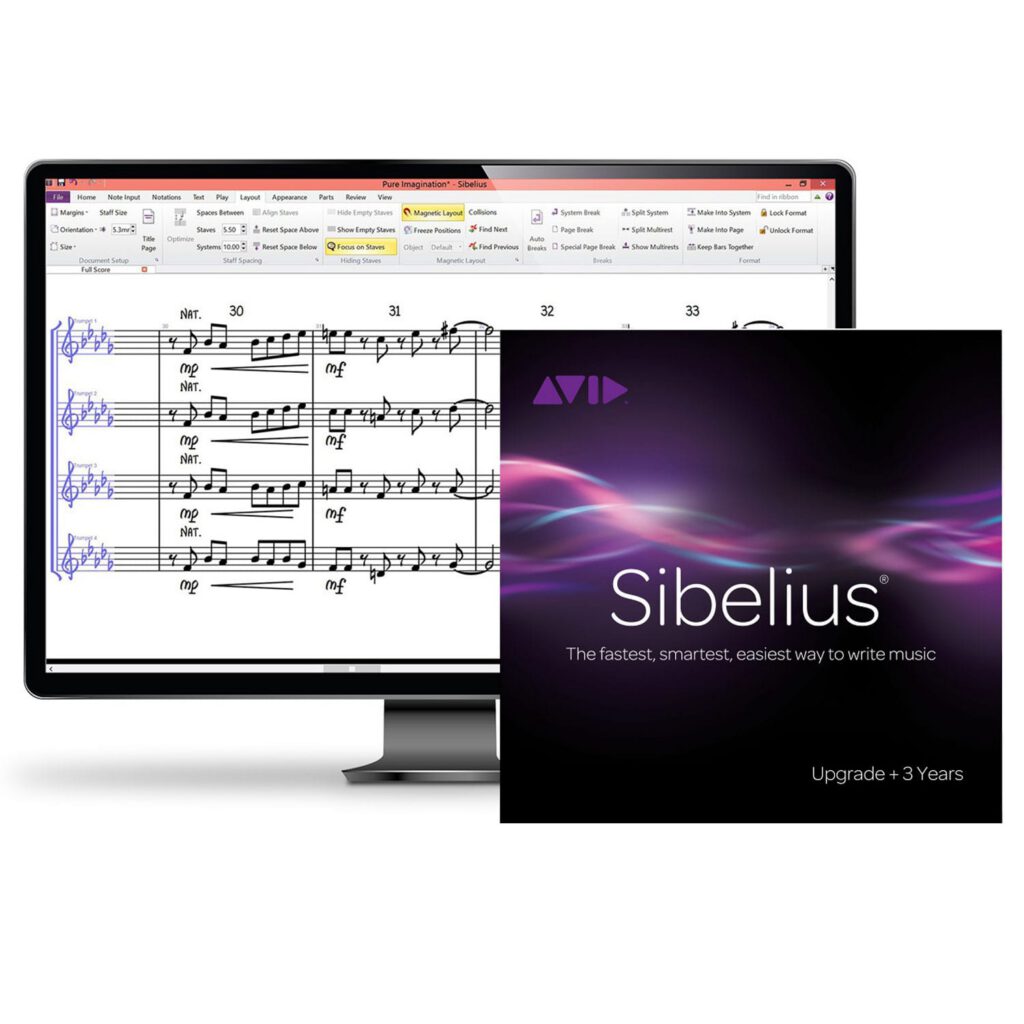 Avid Sibelius Upgrade And Support Plan For 3 Years Boxed
